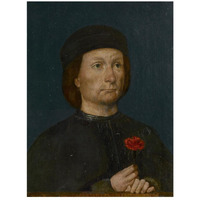 Portrait of a Man with a Pink-Paper Art-20"x26"