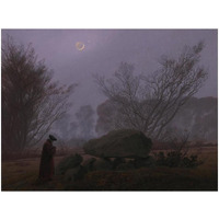 A Walk at Dusk-Paper Art-18"x14"