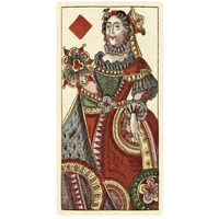 Queen of Diamonds (Bauern Hochzeit Deck)-Paper Art-14"x26"