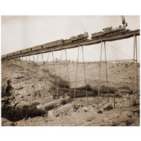 Dale Creek Bridge, Wyoming, Union Pacific Railway, 1885-Paper Art-18"x15"