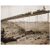 Dale Creek Bridge, Wyoming, Union Pacific Railway, 1885-Paper Art-22"x18"