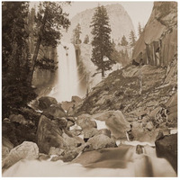 Piwayac - Vernal Fall - 300 ft. Yosemite, California, 1861-Paper Art-26"x26"
