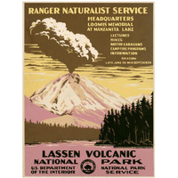 Lassen Volcanic National Park, ca. 1938-Paper Art-32"x42"