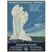 Yellowstone National Park, ca. 1938-Paper Art-14"x18"