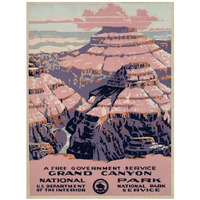 Grand Canyon National Park, a Free Government Service, ca. 1938-Paper Art-26"x34"