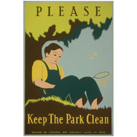 Please Keep the Park Clean, 1938-Paper Art-22"x32"
