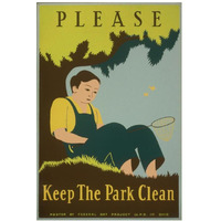 Please Keep the Park Clean, 1938-Paper Art-26"x38"
