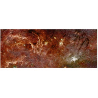 HST-Spitzer Composite of Galactic Center-Paper Art-52"x22"