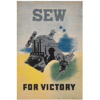 Sew for victory-Paper Art-14"x20"