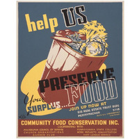Help us preserve your surplus food-Paper Art-14"x18"