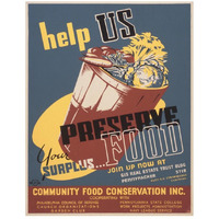 Help us preserve your surplus food-Paper Art-20"x26"