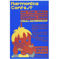 Harmonica Contest in Central Park-Paper Art-14"x20"