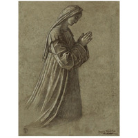Study of the Virgin (recto); Study of the Virgin and of Hands (verso)-Paper Art-20"x26"