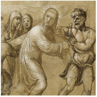 Christ Carrying the Cross (recto); The Resurrection (verso)-Paper Art-26"x26"