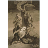 Lamentation at the Foot of the Cross-Paper Art-14"x20"