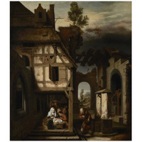 Adoration of the Shepherds-Paper Art-37"x42"