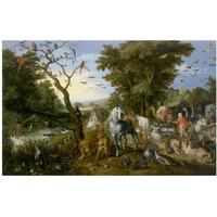 The Entry of the Animals into Noah's Ark-Paper Art-38"x25"