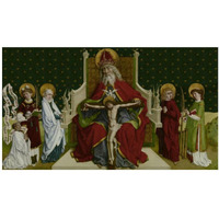 The Trinity with the Virgin, Saints John the Evangelist, Stephen and Lawrence and a Donor-Paper Art-38"x23"