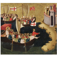 Arrival of Saint Ursula at Cologne-Paper Art-38"x35"