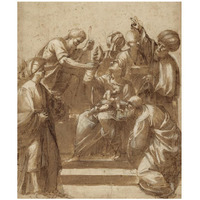 Adoration of the Magi-Paper Art-35"x42"