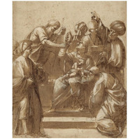Adoration of the Magi-Paper Art-39"x46"