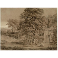 Landscape with Abraham and the Three Angels in the Valley of Mambre-Paper Art-26"x20"