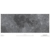Map of the Moon, Projection-Paper Art-38"x20"