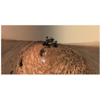 Curiosity Self-Portrait at Buckskin Drilling Site on Mount Sharp-Paper Art-38"x20"