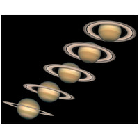 Views of Saturn, 1996-2000-Paper Art-26"x22"