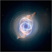 Cat's Eye Nebula, NGC 6543, May 4 2002-Paper Art-20"x20"