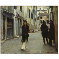 Street in Venice, 1882-Paper Art-18"x15"