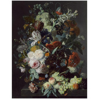 Still Life with Flowers and Fruit, c. 1715-Paper Art-26"x34"