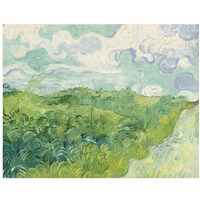 Green Wheat Fields, Auvers, 1890-Paper Art-18"x14"