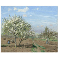 Orchard in Bloom, Louveciennes, 1872-Paper Art-22"x18"