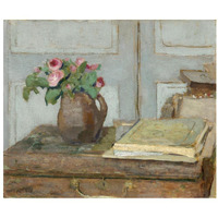 The Artist's Paint Box and Moss Roses, 1898-Paper Art-32"x27"