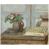 The Artist's Paint Box and Moss Roses, 1898-Paper Art-42"x36"
