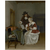 The Music Lesson-Paper Art-30"x37"