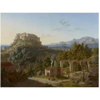 Landscape with the Castle of Massa di Carrara-Paper Art-50"x38"