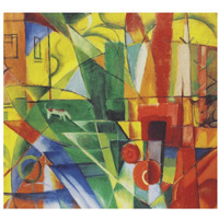 Landscape with House, Dog and Cattle, 1914-Paper Art-32"x30"