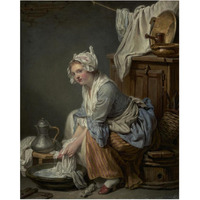 The Laundress (La Blanchisseuse)-Paper Art-24"x30"