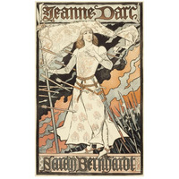 Jeanne d'Arc-Sarah Bernhardt-Paper Art-29"x46"