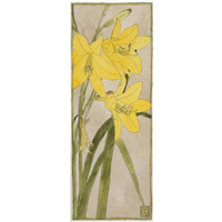 Yellow Daylily-Paper Art-16"x38"