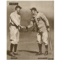 Ty Cobb And Honus Wagner, 1880-Paper Art-30"x37"