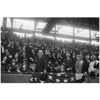 President Harding at Baseball Game, Washington-Paper Art-26"x18"