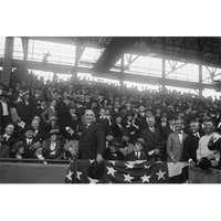 President Harding at Baseball Game, Washington-Paper Art-62"x42"