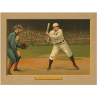 Chief Myers at Bat, Baseball Card, 1911-Paper Art-50"x38"