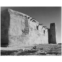 Church Side Wall and Tower, Acoma Pueblo, New Mexico - National Parks and Monuments, ca. 1933-1942-Paper Art-18"x15"