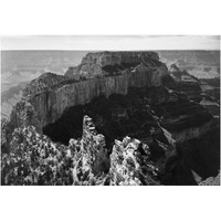Close-in view of curred cliff, Grand Canyon National Park, Arizona, 1941-Paper Art-24"x17"
