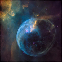 Bubble Nebula (NGC 7635)-Paper Art-20"x20"