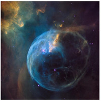 Bubble Nebula (NGC 7635)-Paper Art-26"x26"